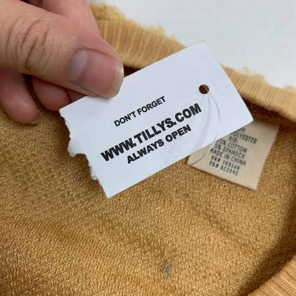 Sky and Sparrow Woobie Sweatshirt Womens M Medium Cheddar Soft Fuzzy Pullover - Picture 11 of 13